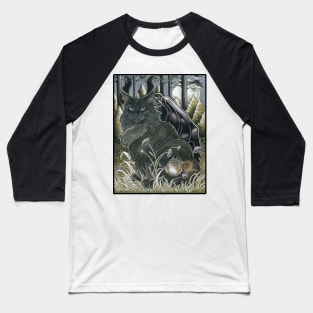 The Dark Forest Cat Spirit Baseball T-Shirt